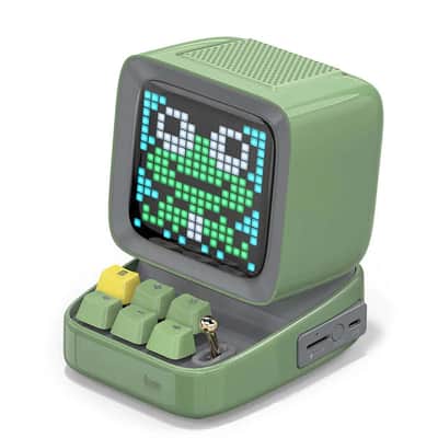 Smart Retro Pixel-Art Bluetooth Portable Speaker / Alarm Clock + Apps image 2