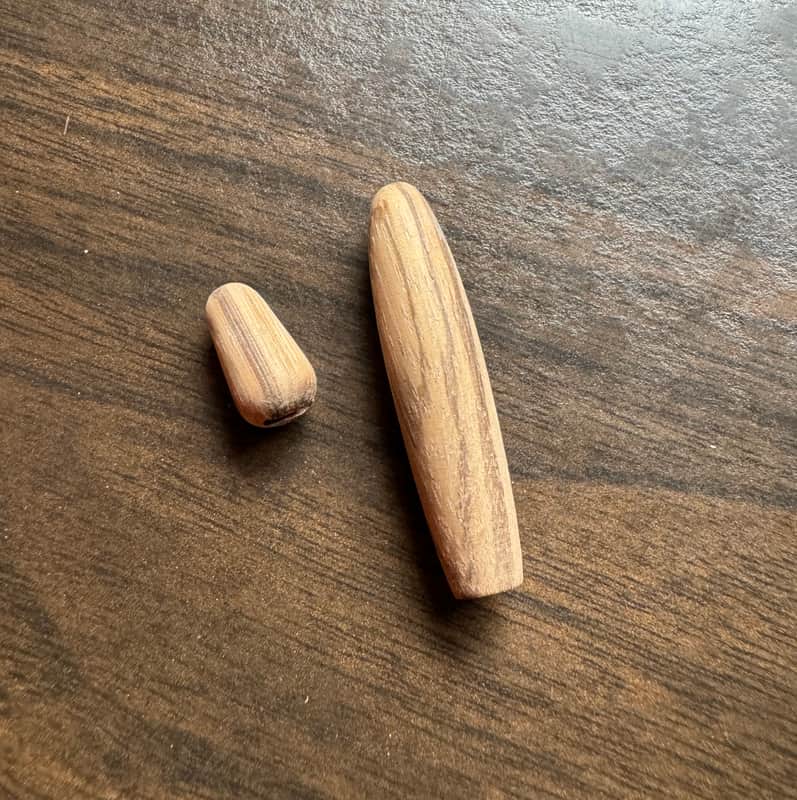 Guilford Zebrawood Tremolo Arm Tip (3/16”) and 5 Way Blade Switch Knob - fits Fender and many other USA models image 1