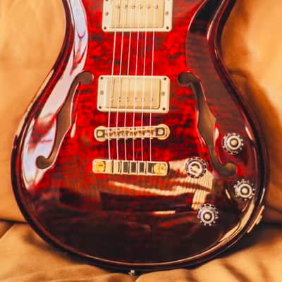 WOW! PRS McCarty 594 Hollowbody II - Fire Red Burst (Wraparound Finish) - FREE Shipping image 1