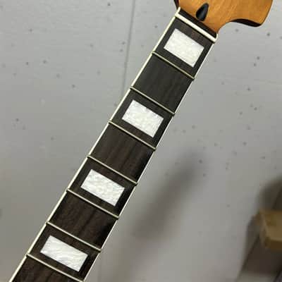 roasted maple electric guitar neck 22 fret big head rosewood block inlay image 1