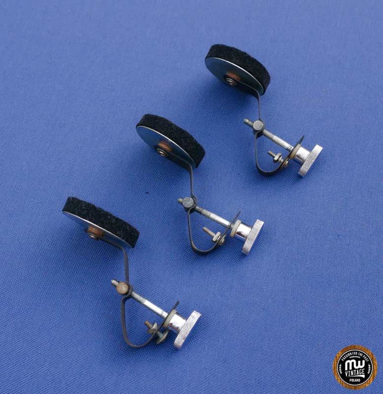 3 x Ludwig Black Felt Muffler Damper Excellent 70s image 1