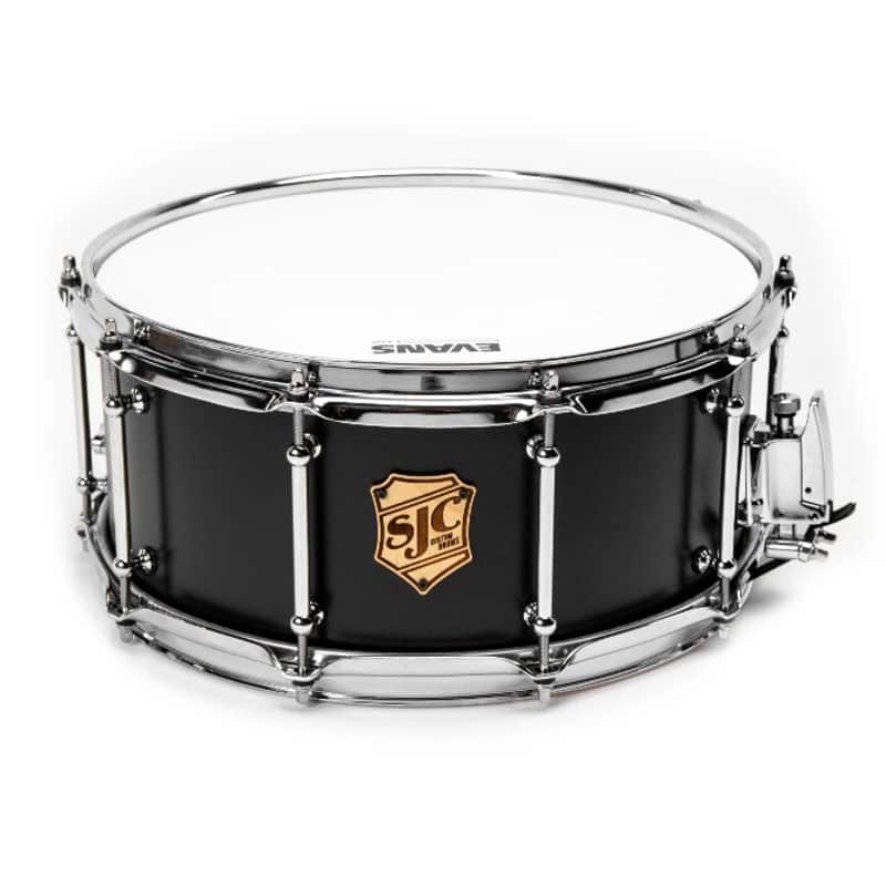 SJC Drums T22S6514MBCH 6.5 x 14 Matte Black Shell with Chrome Hardware image 1