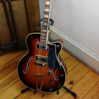 Wurlitzer 2 Pickup Jazz Guitar 1960'S Sunburst image 3