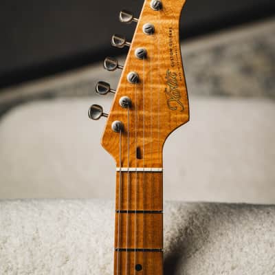 Xotic USA California Classic XSC Pro-2 SSH Light Aging-Lake Placid Blue w/Roasted Flame Maple Neck & FB image 5