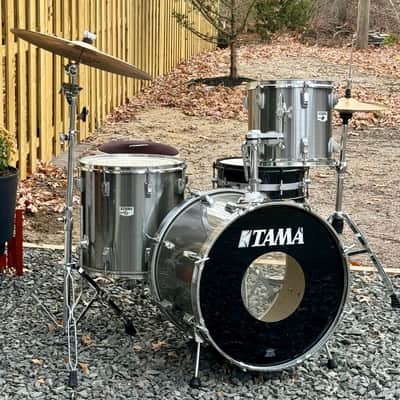 Tama Vintage swingstar 22/16/13/12 80s - Gun metal chrome image 1
