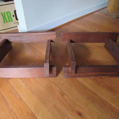 Back tilted solid walnut speakers stands for Advent Utility speakers - Made to order image 3