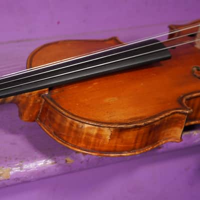 1920s German Highly-Figured Strad-Copy 4/4 Violin (VIDEO! Fresh Work, Ready) image 10