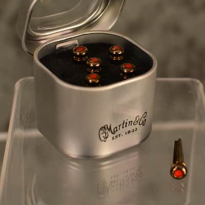 Martin LUXE Liquidmetal Bridge Pin Set Red Dot Gold 18APP0006 w FAST n Free Shipping Included image 1