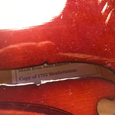 4/4 Rothenberg 1732 Stradavarious Replica Violin w/ Maple Flame Back and Sides + Bow and Case. Sale Benefits Music Ed Nonprofit! image 14