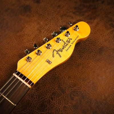 (Mint) Fender Custom Shop 1959 Telecaster Custom NOS in Maroon 3-tone Sunburst image 8