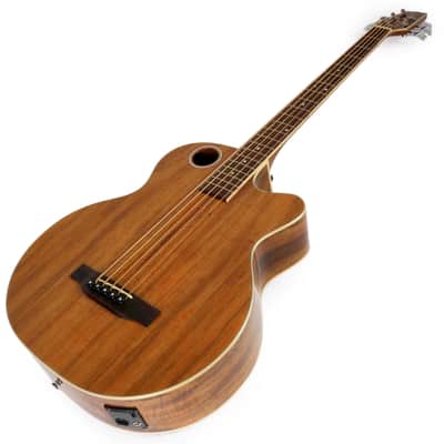 Boulder Creek EBR6-N5 5-string Solitaire Koa Acoustic Electric Bass image 6