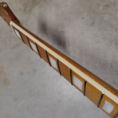 Roasted Maple Start Neck fits fender Stratocaster body 22fret Block Inlay image 3