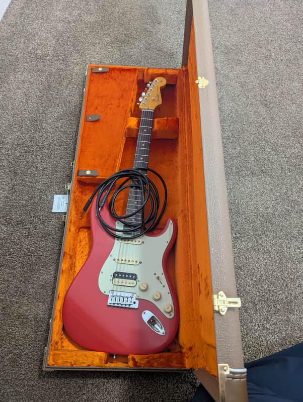 Fender American Ultra Luxe Vintage Stratocaster 60's HSS- Fiesta Red. Cable and Case Included image 1