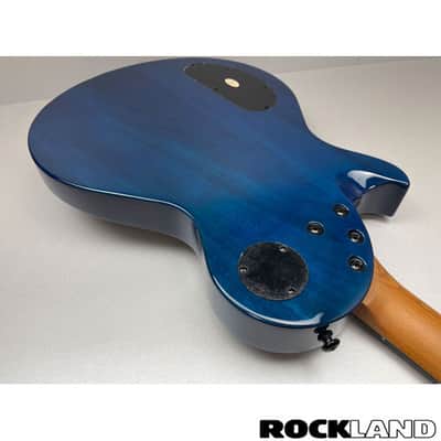 Schecter Solo II Standard Ocean Blue Burst Burl image 4