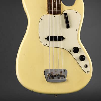 1971 Fender Musicmaster Bass Olympic White image 1