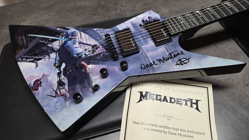 Dave Mustaine's Dean USA Custom Shop Dystopia Zero GRAMMY Album Cover Artist Signed World Tour Stage Played Megadeth Dave Mustaine Signature Explorer Electric Guitar Pre-Gibson Era image 1