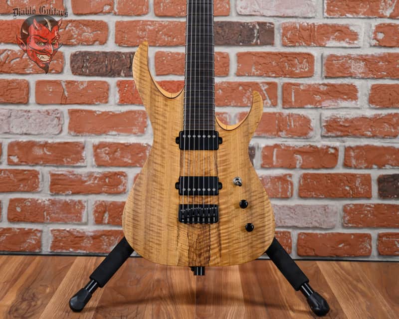 Carillion Guitars 7-String 10th Anniversary Polaris #3 of 10 Made Figured Myrtle Back&Top Satin Natural 2019 w/OHSC (Owned by Gary Holt) image 1