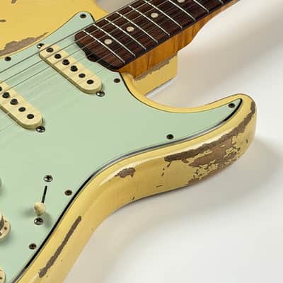 Fender CUSTOM SHOP STRATOCASTER 59 HEAVY RELIC RW V / TODD KRAUSE 2020 - Vintage White Heavy Relic image 4