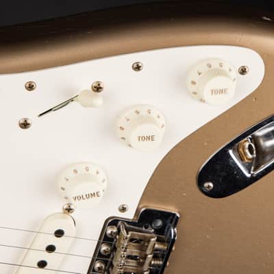 Fender Custom Shop Masterbuilt 1959 Transition Stratocaster Journeyman Relic - Shoreline Gold image 15