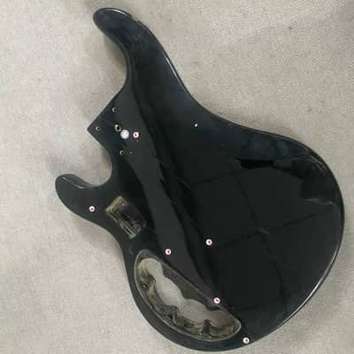 Black Basswood Solid StingRay Style Bass Body image 6