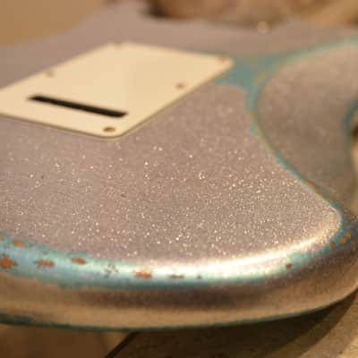 American Fender Stratocaster Silver Sparkle Heavy Relic Custom Shop Texas Specials HSS image 12