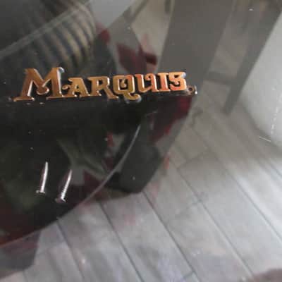 1960s Vintage Marquis Guitar Headstock Logo w Mounting Pins Japan Teisco Made image 1