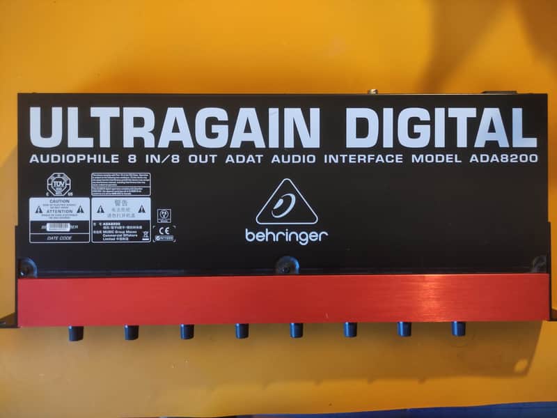 Behringer Ultragain Digital ADA8200 8-Channel Mic Preamp Black / Red image 1