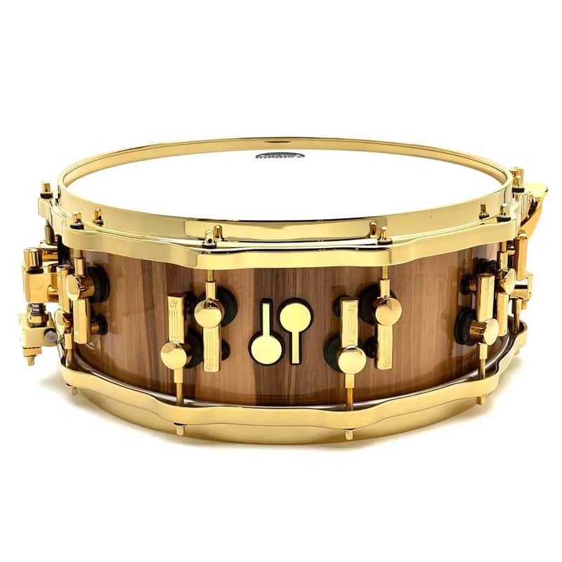 Sonor SQ2 Heavy Beech Snare Drum 14x5.5 American Walnut Gloss w/Gold Hw image 1