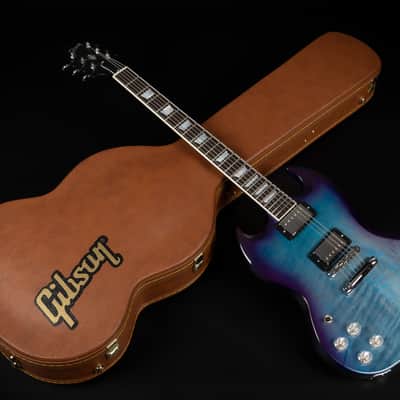 2021 Gibson SG Modern LH Left Handed - BBF Blueberry Fade | USA "AA" Flame Top Ebony Fretboard 24 Frets BurstBucker Pro Pickups Push Pull Coil Split 3.19kg | CoA OHSC image 20