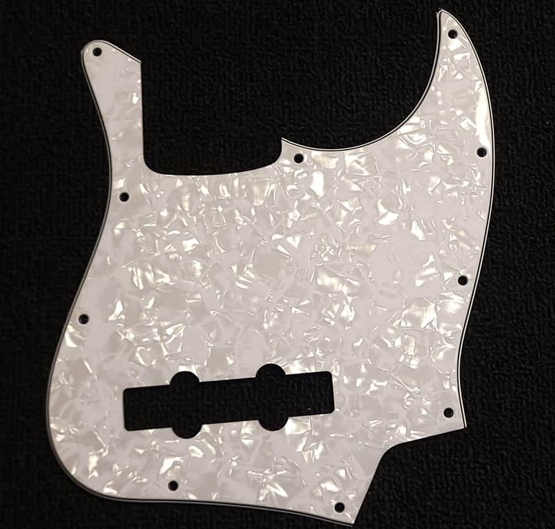 Fender Jazz Bass Pickguard , White Pearloid by Budreau Guitars image 1