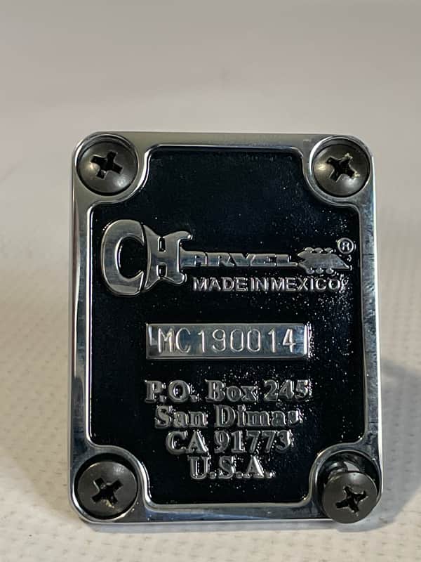 2019 Era Mexico Charvel San Dimas Pro Mod Style 1 Guitar Black/Chrome Neckplate image 1