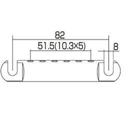 Stop Tailpiece w/ USA Thread Studs-Gold image 2