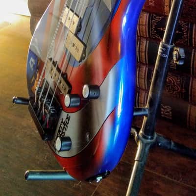 Bass Captain America ??? Red/White/Blue Fretless, with case. MARVEL, New information Feb. 9 image 5