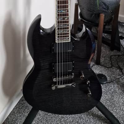 ESP LTD Viper 1000 Deluxe 2010 - Black Flamed image 2
