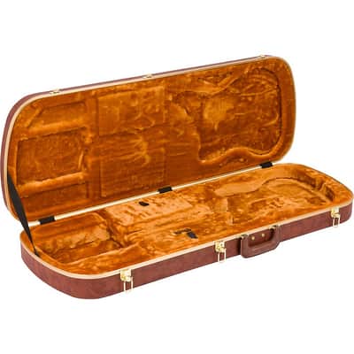 Fender Jazzmaster/Jaguar Electric Guitar Eyeglass Case - Regular Brown image 3