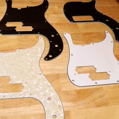 Pickguards! Fender Precision / Jazz Bass & Gibson Les Paul Tribute DC - White Black Pearloid image 4
