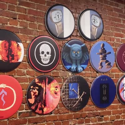 Rush / Neil Peart Set of TWELVE 18" Drumheads, Display image 1
