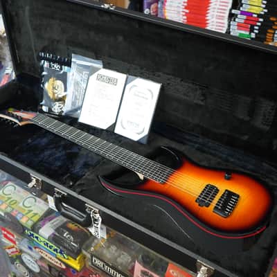 Schecter USA CUSTOM SHOP Sunset Extreme-7 3-Tone Sunburst 7-String Electric Guitar w/ Case image 4
