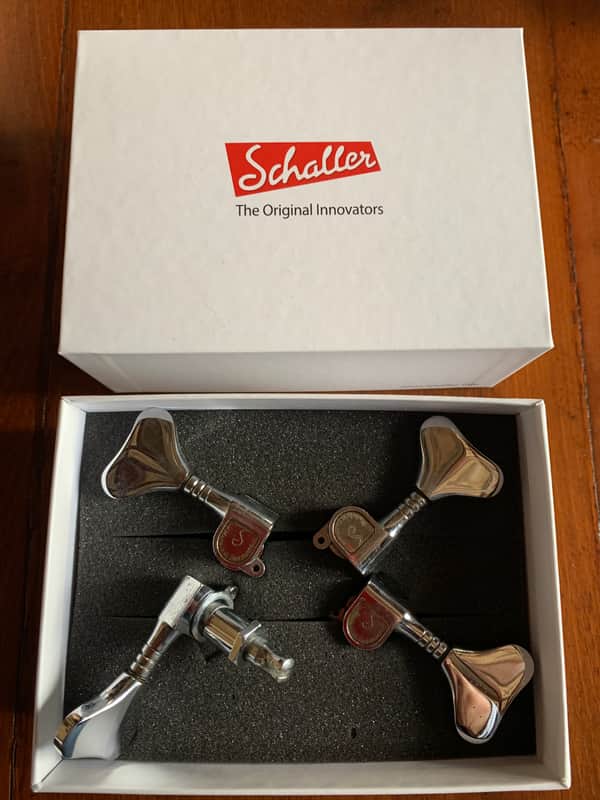 Schaller M4 vintage 1980 bass tuners Crome image 1