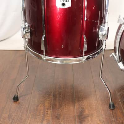 Tama RockStar DX 4pc Drum Kit Set 22/16/13/12" Maroon MIJ image 8