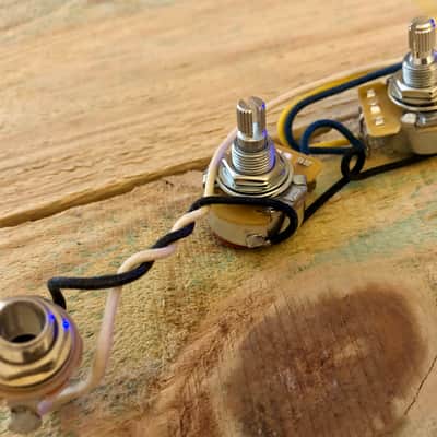 Fender Jazzmaster Wiring Harness 500K MOD NOS Sprague Ceramic Disc Caps Gavitt Cloth Wire image 5