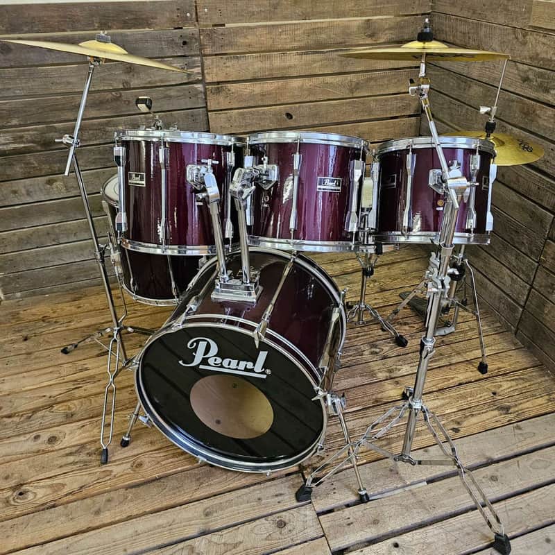 Drum Kit Pearl Export Vintage, Dark Red USED! RKEXP150526 image 1