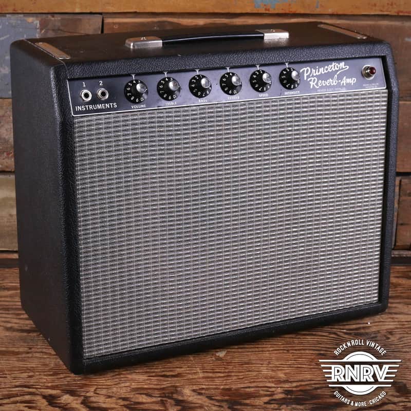 1965 Fender Princeton Reverb 12-Watt 1x12" Guitar Combo  Black Panel image 1
