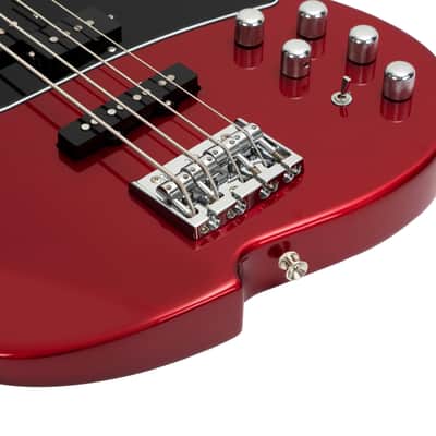 Vola Guitars ZVA 4 string bass - Candy Apple Red CLEARANCE SALE image 10
