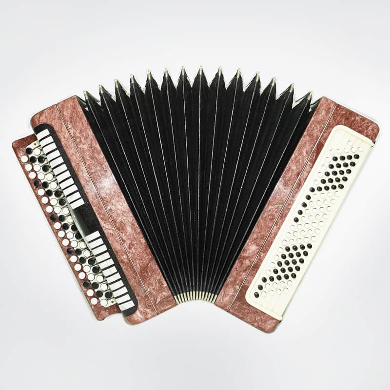 Russian Bayan Etude, Tula Button Accordion, Vintage Accordion, Original Bayan, with New Straps Case 2354, Rich Wonderful Sound! Folk Accordion Instrument image 1