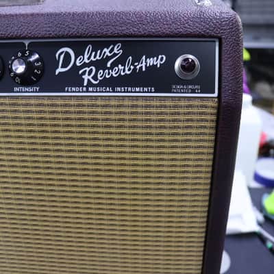 Fender '65 Deluxe Reverb Reissue "Fudge Brownie" FSR Limited Edition 22-Watt 1x12" Guitar Combo 2015 - 2016 - Brown image 4