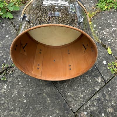 Sonor VINTAGE VERY RARE 20" BASS DRUM 1960's 70's - GOLD SPARKLE image 4