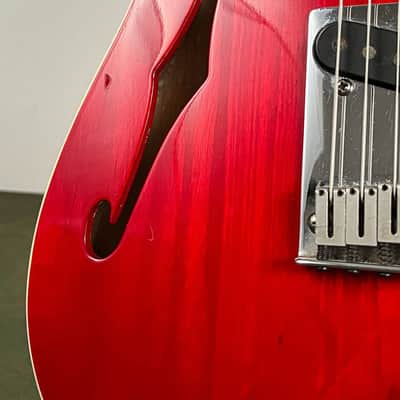 Fender 90s Thinline Telecaster Crimson Transparent 1998 image 6