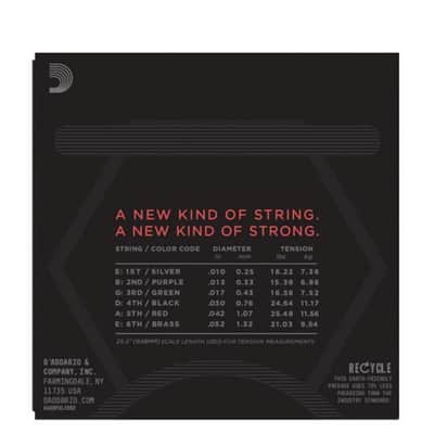 D'Addario NYXL1052 Nickel Wound Electric Guitar Strings, Light Top, Heavy 10-52 image 3