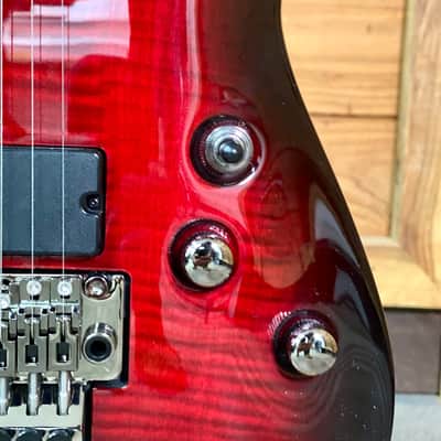 Schecter Demon-7 Floyd Rose Electric Guitar, Crimson Red Burst image 7